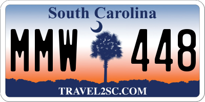 SC license plate MMW448
