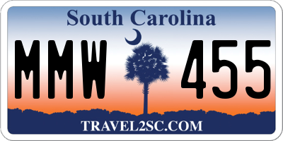 SC license plate MMW455