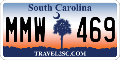 SC license plate MMW469