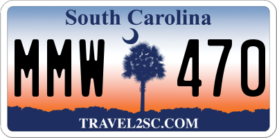 SC license plate MMW470