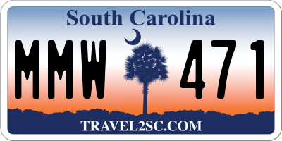 SC license plate MMW471