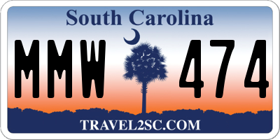 SC license plate MMW474