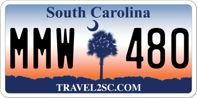 SC license plate MMW480