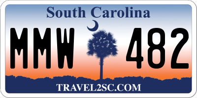 SC license plate MMW482