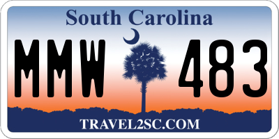 SC license plate MMW483