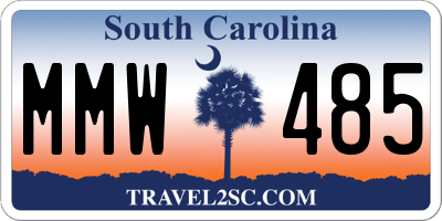 SC license plate MMW485