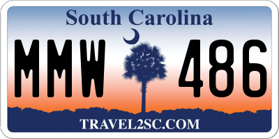 SC license plate MMW486