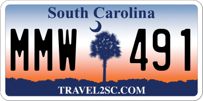 SC license plate MMW491