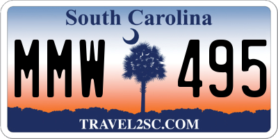 SC license plate MMW495
