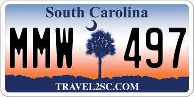 SC license plate MMW497