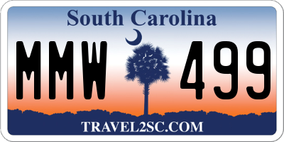 SC license plate MMW499