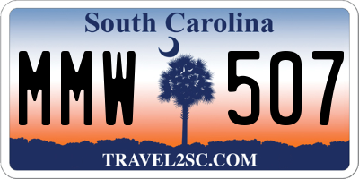 SC license plate MMW507