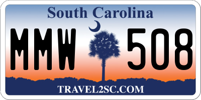 SC license plate MMW508