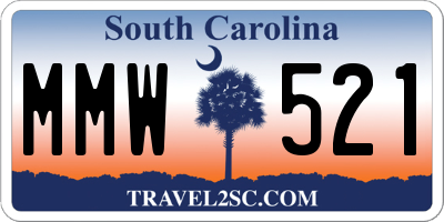 SC license plate MMW521