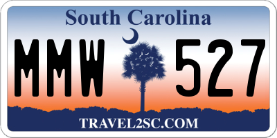 SC license plate MMW527