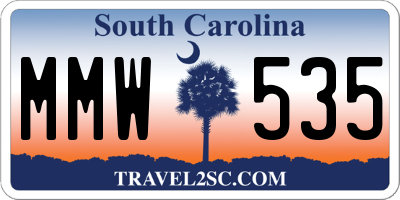 SC license plate MMW535