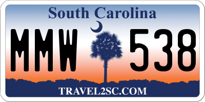 SC license plate MMW538