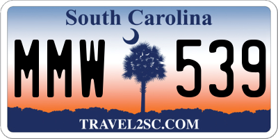 SC license plate MMW539