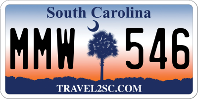 SC license plate MMW546