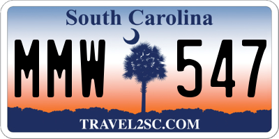SC license plate MMW547