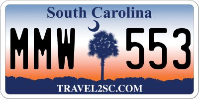 SC license plate MMW553