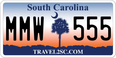 SC license plate MMW555