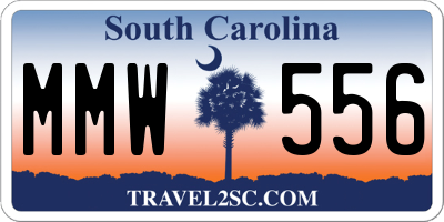 SC license plate MMW556