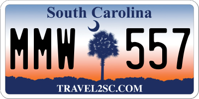 SC license plate MMW557