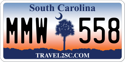 SC license plate MMW558