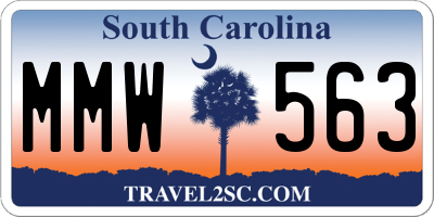 SC license plate MMW563