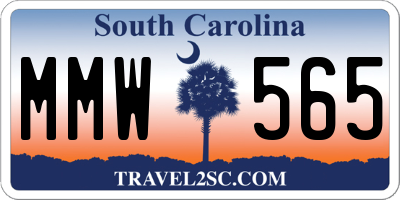 SC license plate MMW565