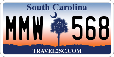 SC license plate MMW568