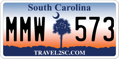SC license plate MMW573