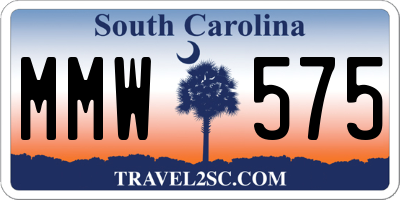 SC license plate MMW575