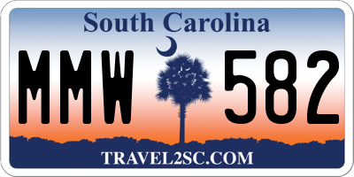 SC license plate MMW582