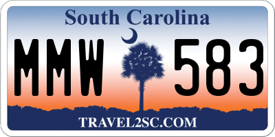 SC license plate MMW583