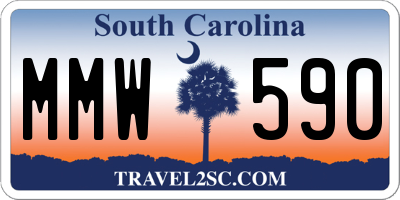 SC license plate MMW590