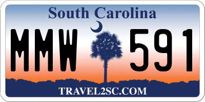 SC license plate MMW591