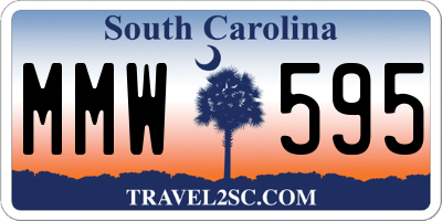 SC license plate MMW595