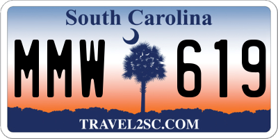 SC license plate MMW619