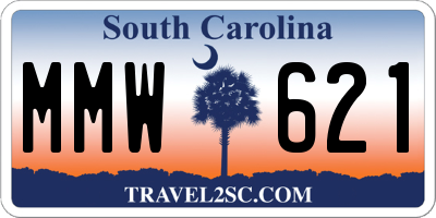 SC license plate MMW621