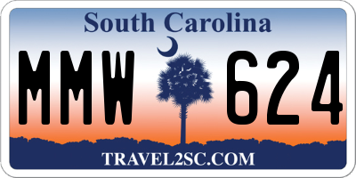 SC license plate MMW624
