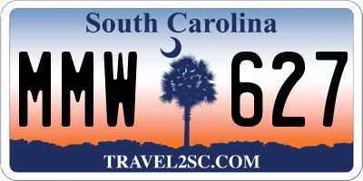 SC license plate MMW627