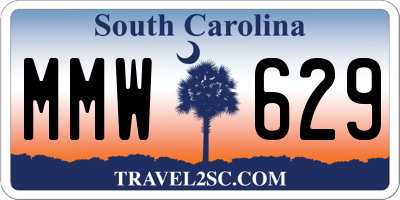 SC license plate MMW629