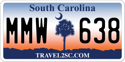 SC license plate MMW638