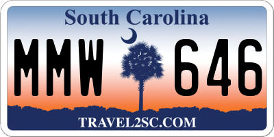 SC license plate MMW646