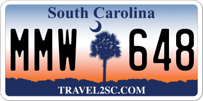 SC license plate MMW648