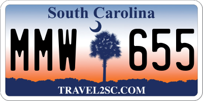SC license plate MMW655