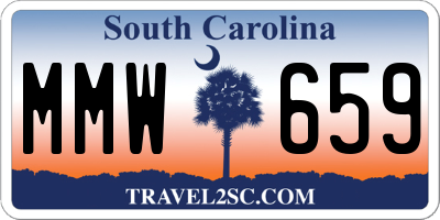 SC license plate MMW659