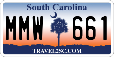SC license plate MMW661
